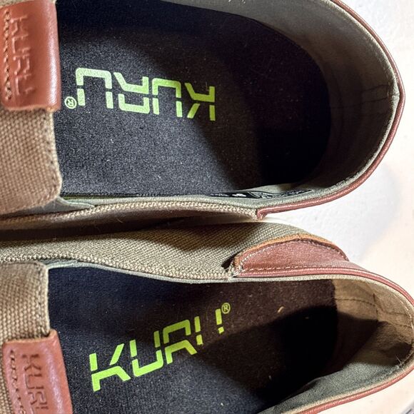 Deck Shoes Kuru Pace Classic Canvas Olive Green Slip On Loafers-Worn Once 9.5 US main image 13
